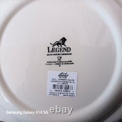 NEW Set of 6 Legend British Heritage Earthenware Belmont Dark Blue Dinner Plates