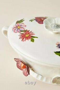 NWT Anthropologie Nathalie Lete Titania Floral Lidded Serving Bowl Tureen RARE