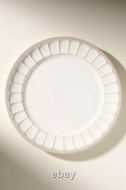 New Anthropologie Boulevard Latte SET OF 4 Dinner Plates- Light Blue or Neutral