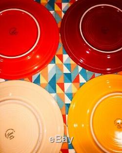 New Bright Rainbow Set 8 Fiestaware 10.5 Mixed Color Dinner Plates Fiesta
