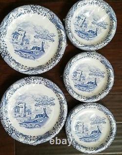 New C R Gibson Spode Blue Italian Paper Plates 48 Dinner 48 Dessert