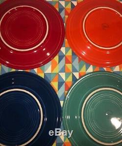New Fiesta 8 Dinner Plates Bright MIX Color Set 10.5 Fiestaware Free Shipping
