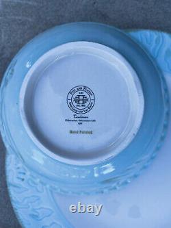 New Fitz & Floyd Toulouse 4 Piece Individual Dinnerware Place Setting Blue