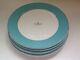 New Kate Spade New York Lenox Rutherford Circle Turquoise Set of 4 Dinner Plates