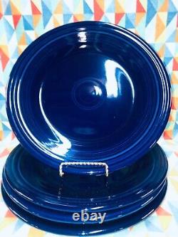 New Set 4 Fiestaware 10.5 Cobalt Blue Dinner Plates Fiesta Free Shipping