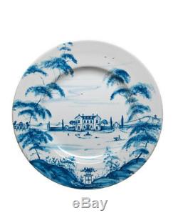 New Set of 4 Juliska Delft Blue Country Estate Dinner Plates