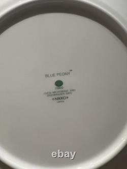 Nikko Blue Peony Dinner Plate Scalloped Edge 10 1/2