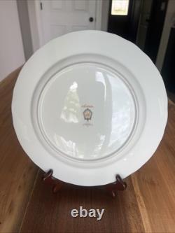 Noritake Foxboro Dinner Plates #4302 Set Of 4, Cobalt Blue & Gold Bird Motif