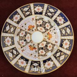 Old Imari 2451 Royal Crown Derby Red Blue Gold English Bone China Dinner Plate