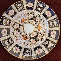 Old Imari 2451 Royal Crown Derby Red Blue Gold English Bone China Dinner Plate