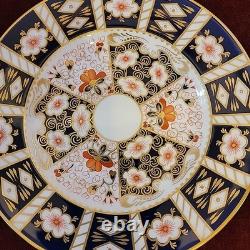 Old Imari 2451 Royal Crown Derby Red Blue Gold English Bone China Dinner Plate