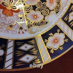 Old Imari 2451 Royal Crown Derby Red Blue Gold English Bone China Dinner Plate