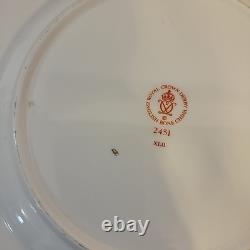 Old Imari 2451 Royal Crown Derby Red Blue Gold English Bone China Dinner Plate