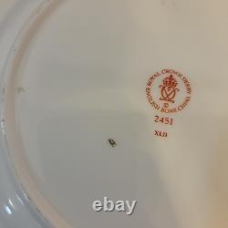 Old Imari 2451 Royal Crown Derby Red Blue Gold English Bone China Dinner Plate