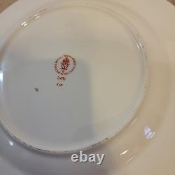 Old Imari 2451 Royal Crown Derby Red Blue Gold English Bone China Dinner Plate