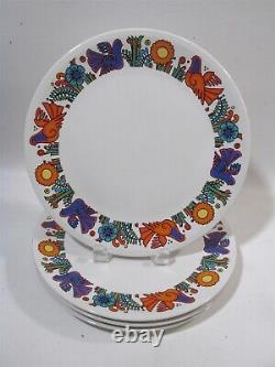 Older Villeroy & Boch Luxembourg Acapulco 4 Dinner Plates Milano Blue Mark