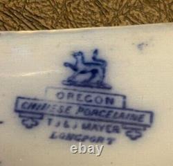 Oregon Chinese Porcelain T. J. & J Mayer, Longport 18 Flow Blue Serving Platter