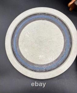 Otagiri Blue Horizon Dinner Plates Vintage Stoneware Japan 10 1/2 Set Of 7