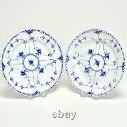 Pair (2) Vintage Royal Copenhagen Blue Lace Dinner Plates #571