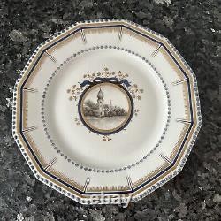 Pair Of Nymphenburg Porcelain King's Pearl Dinner Plate CHIEMSEE READ CHIP