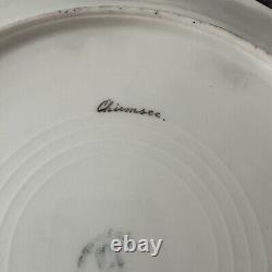 Pair Of Nymphenburg Porcelain King's Pearl Dinner Plate CHIEMSEE READ CHIP