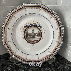 Pair Of Nymphenburg Porcelain King's Pearl Dinner Plate CHIEMSEE READ CHIP