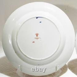 Pair of Antique Royal Crown Derby Imari 10 Plates Hand Painted & Gilt England