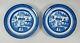 Pair of Mottahedeh China CANTON-BLUE Dinner Plates