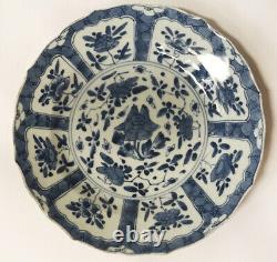 Pair of STUNNING Chinese BLUE &WHITE KANGXI PLATES ca 1720