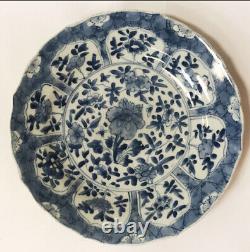 Pair of STUNNING Chinese BLUE &WHITE KANGXI PLATES ca 1720