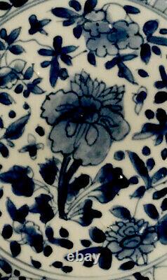 Pair of STUNNING Chinese BLUE &WHITE KANGXI PLATES ca 1720