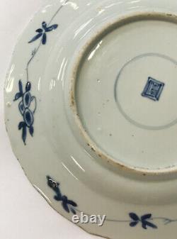 Pair of STUNNING Chinese BLUE &WHITE KANGXI PLATES ca 1720