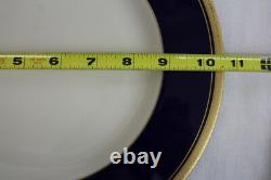 Palace Royale by Pickard Dinner Plate Gold Encrusted Rim, Cobalt Blue Band