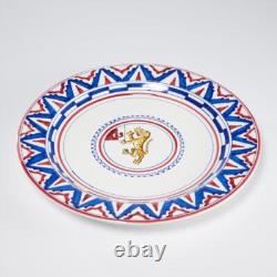 Palio di Siena Italian Contrade Pantera Panther Red Blue Dinner Plate 11