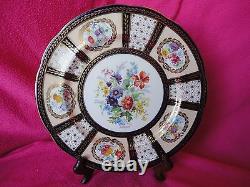Paragon Gilt Cobalt Blue Dinner Plate For Queen Mary Signed H Holdcroft 1913 (1)
