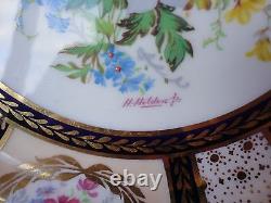 Paragon Gilt Cobalt Blue Dinner Plate For Queen Mary Signed H Holdcroft 1913 (1)