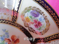 Paragon Gilt Cobalt Blue Dinner Plate For Queen Mary Signed H Holdcroft 1913 (1)