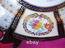 Paragon Gilt Cobalt Blue Dinner Plate For Queen Mary Signed H Holdcroft 1913 (1)