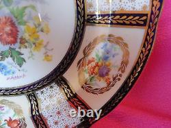 Paragon Gilt Cobalt Blue Dinner Plate For Queen Mary Signed H Holdcroft 1913 (1)