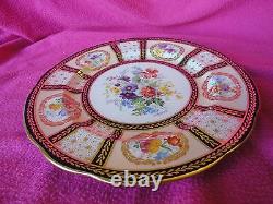 Paragon Gilt Cobalt Blue Dinner Plate For Queen Mary Signed H Holdcroft 1913 (1)