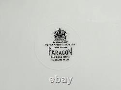 Paragon White Dogwood Mint Blue Dinner Plates (Set of 4) Bone China England