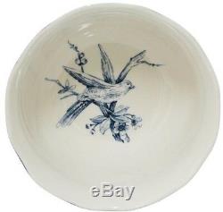 Porcelain Blue White Dishes Plates Bowl Mug Bird Dinnerware Service Set 16