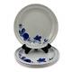 Portmeirion Harvest Blue Dinner Plates Set of 4 Vintage 10 1/2 Blue Floral 1995