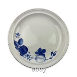 Portmeirion Harvest Blue Dinner Plates Set of 4 Vintage 10 1/2 Blue Floral 1995