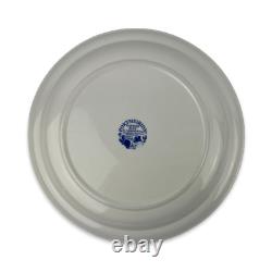 Portmeirion Harvest Blue Dinner Plates Set of 4 Vintage 10 1/2 Blue Floral 1995