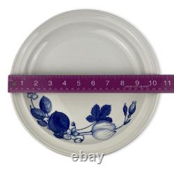 Portmeirion Harvest Blue Dinner Plates Set of 4 Vintage 10 1/2 Blue Floral 1995
