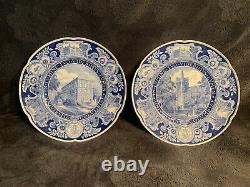 Pristine Vintage Set of 12 Wedgwood Blue COLUMBIA UNIVERSITY Dinner Plates