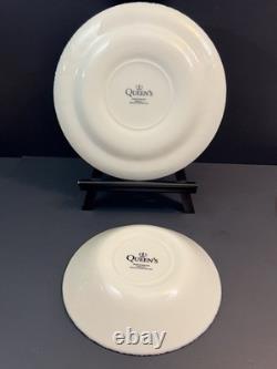 Queen's Blue White Floral Dinnerware Set 8pc Plates Bowls Made England New