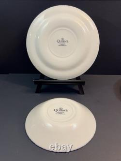 Queen's Blue White Floral Dinnerware Set 8pc Plates Bowls Made England New