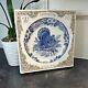Queens Myott Factory Churchill Thanksgiving Turkey Dinner Plates Blue 10 Set 4